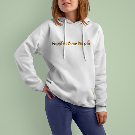 DOUBLE FABRIC HOODIE WITH SELF COLOURED DRAW CORD. Custom printed with P-O-P Gold text